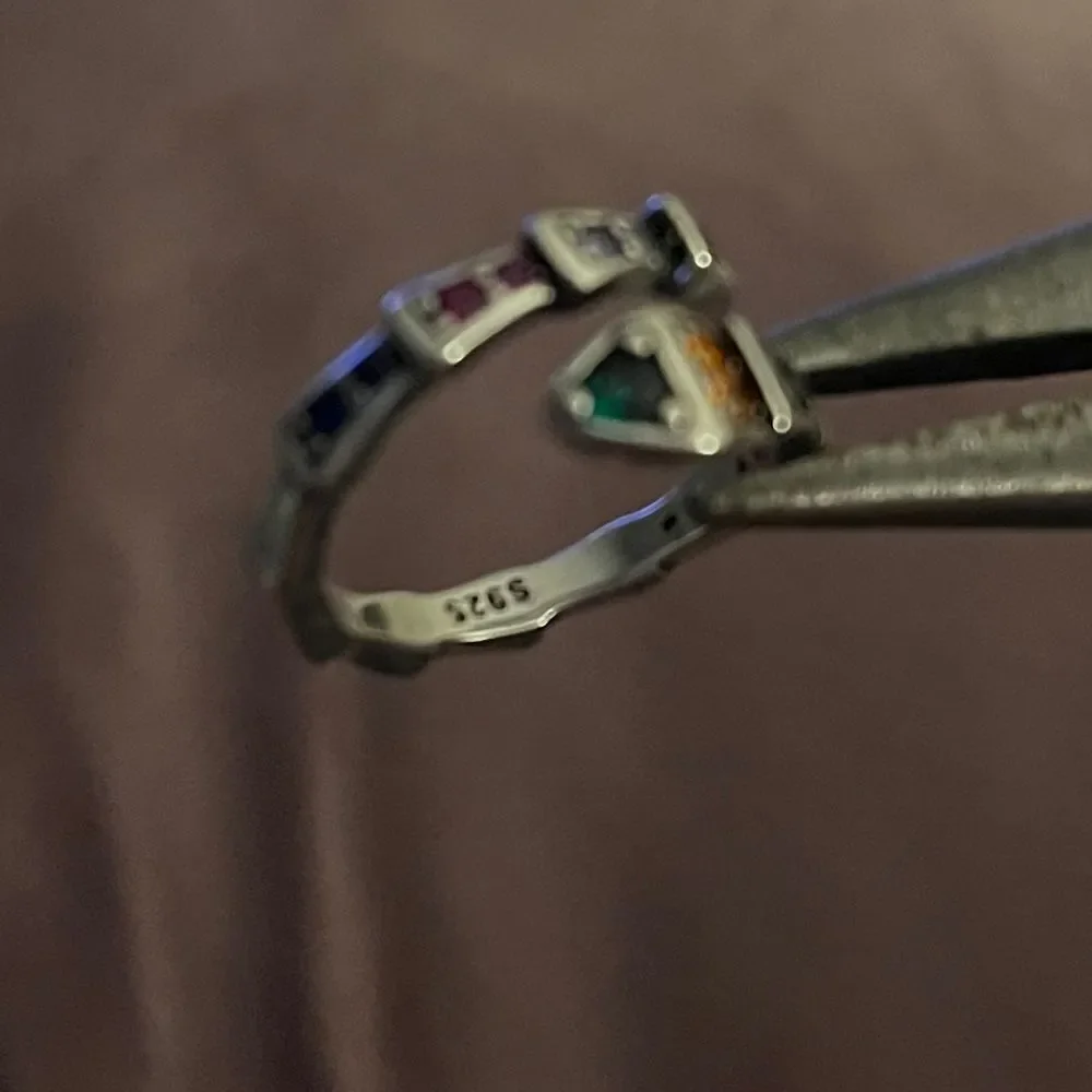 The Multi-Colored Serpent Ring in 925 silver